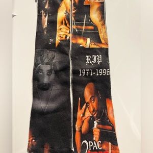 All natural 'Tupac' 100% cotton Unisex socks one size fits all 6-13